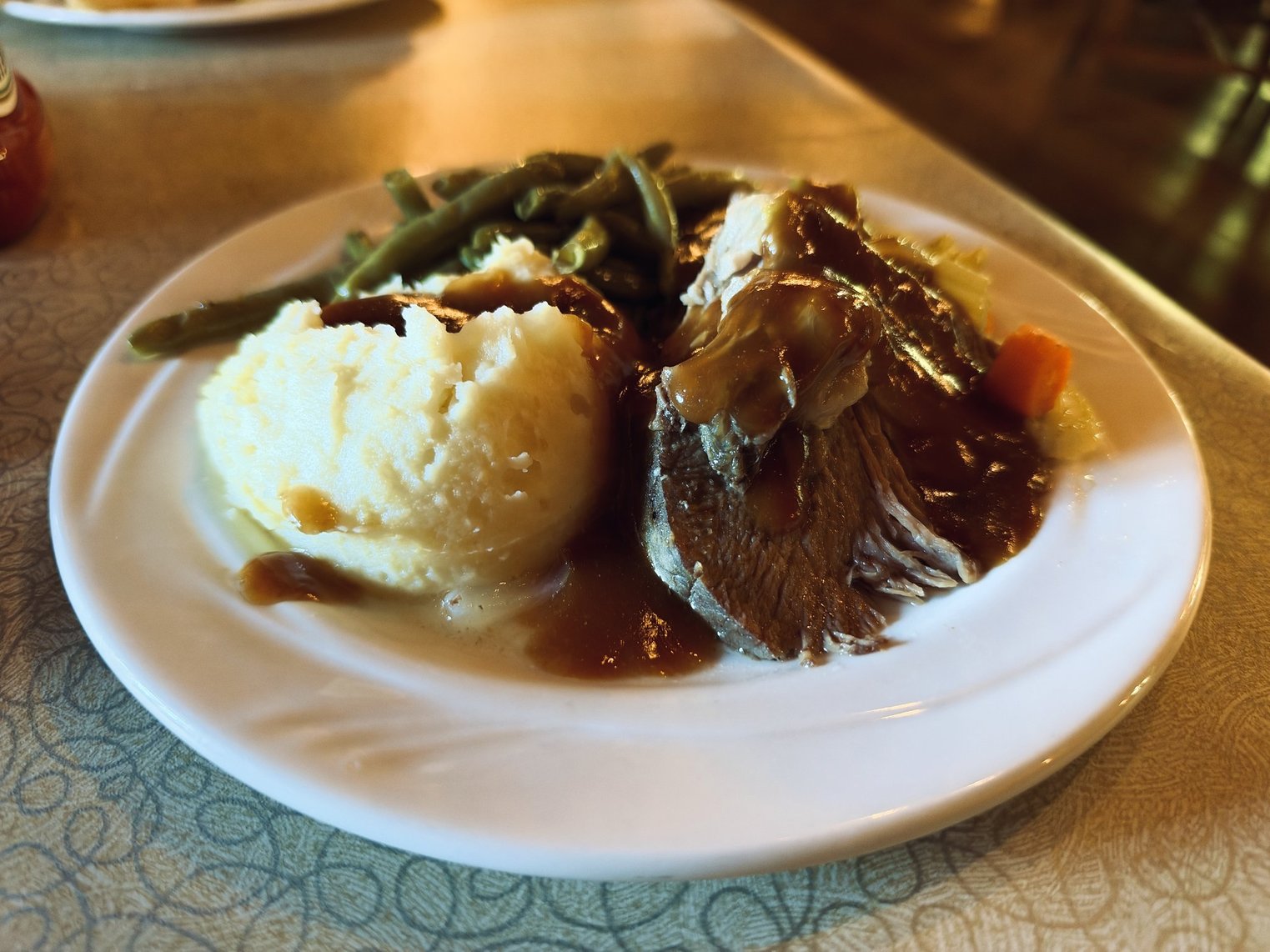 The delicious pot roast I ate.
