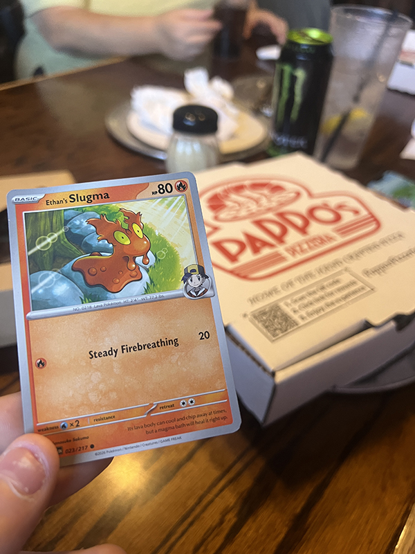 Slugma sighting at Pappo's Pizza at the Lake of the Ozarks!
